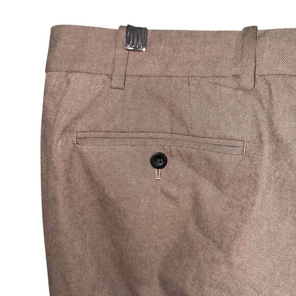 Polo Ralph Lauren Fine Tailoring Tobacco Brown Twill Trousers 36/30 - Picture 9 of 13